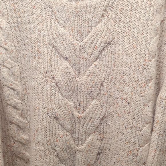 ADY P Chunky Sweater Knitted Braided Longsleeve Crewneck Light Pink Size L - Picture 9 of 14